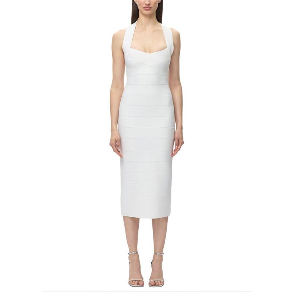 Hervé Léger Womens The Sandra Dress, White